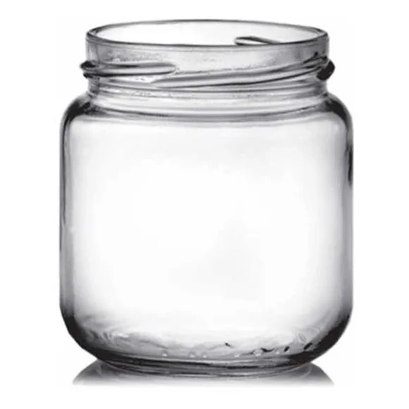 Docena De Frascos De Vidrio De 230 Ml Con Tapa