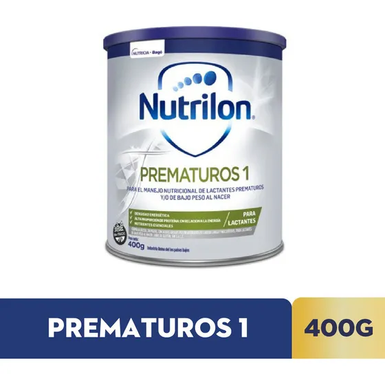 Leche de fórmula en polvo Nutricia Bagó Nutrilon Prematuros 1 en lata de 1 de 400g - 0  a 6 meses