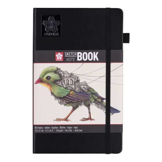 Libreta Sakura 21x13cm 140gr 80 Hojas Blanco Crema