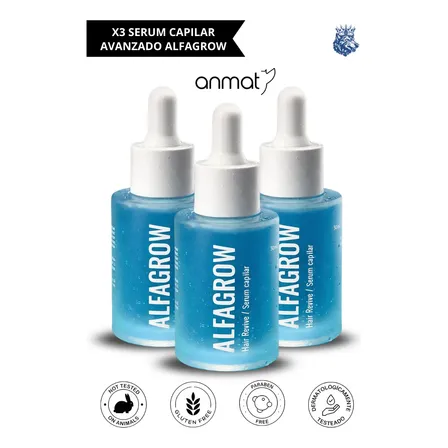 Serum Capilar Anticaída Alfagrow X3 | Péptidos De Cobre