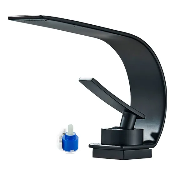 Grifería De Lujo Para Lavamano Gb-987 Monomando Negro