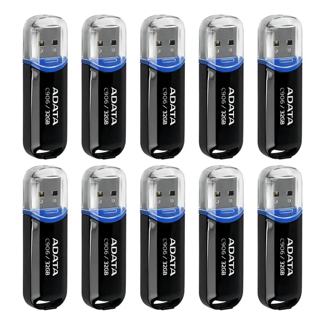 Kit 40 Memoria Usb 32gb Adata C906 2.0 Negro Liso