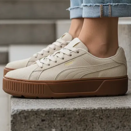 Tênis Feminino Karmen Sd Bdp Puma Toasted Almond-toasted Almond Liso 35 Br