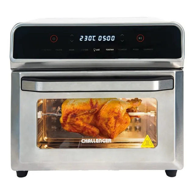 Horno Freidor De Aire Challenger Color Plateado