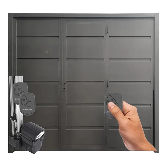 Porton Levadizo Automatico De Chapa 270 X 235 Puerta Color Gris oscuro