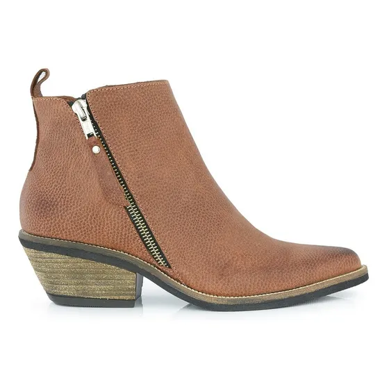 Botineta Cuero Mujer Briganti Botas Moda Vestir Mcbo25020