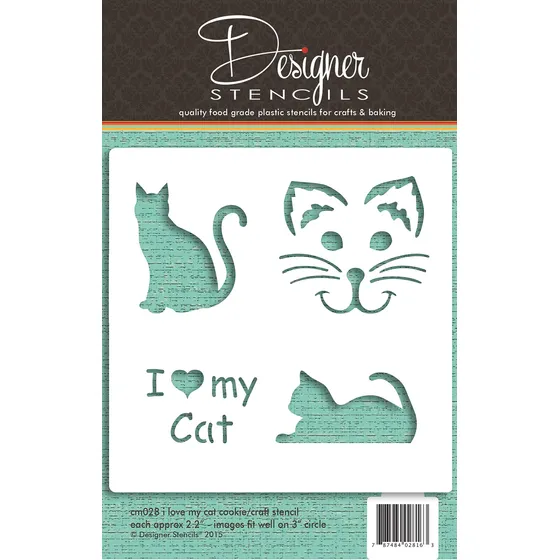 Plantilla Galleta Manualidad Texto Ingl  I Love My Cat And