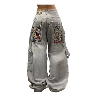 / Vaqueros Y2k De Mujer Con Estampado Vintage Bordado, Talle / Vaqueros Y2k De Mujer Con Estampado Vintage Bordado, Talle