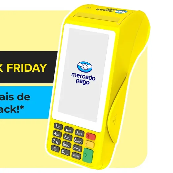Maquininha De Cartão Pro 3 Mercado Pago Point Amarela Vivo 4g/Wifi/Nfc