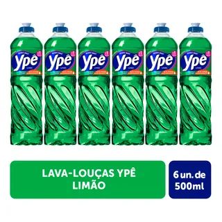 Detergente Lava Louças YpĂȘ LimĂŁo 500ml Com 6 Unidades Detergente Lava Louças YpĂȘ LimĂŁo 500ml Com 6 Unidades