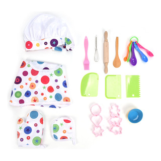 26 Pcs Children Chef Set Lavable Safe Kids Chef Juego De 26 Pcs Children Chef Set Lavable Safe Kids Chef Juego De