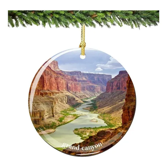 Adorno Navideño Del Gran Cañón, Porcelana 2.75 Colección De 