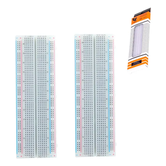 Tecneu 2 Piezas Protoboard 830 Puntos Proto Tablilla Mb-102 Para Arduino Y Pruebas