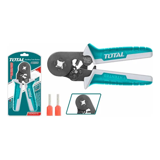 Alicate Ponchador 7pul Terminal Tubular Preaislado 0.25-10mm