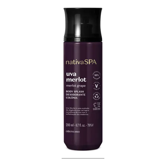 Body Splash Uva Merlot Desodorante Colônia