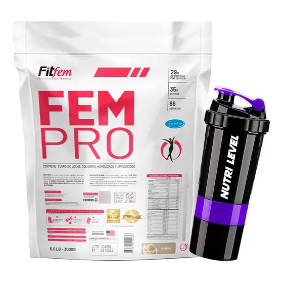 Fem Pro 3 Kg - Fit Fem / Sabor Vainilla, Chocolate, Fresa