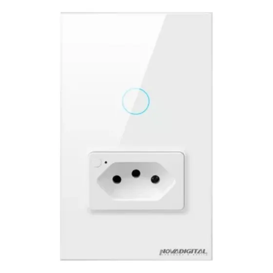 Interruptor Com Tomada Inteligente 1 Botão Wi-fi Novadigital