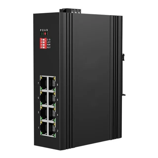 Switch Ethernet Industria Poe 8p 10/100/1000 Base-t Ip40 Din