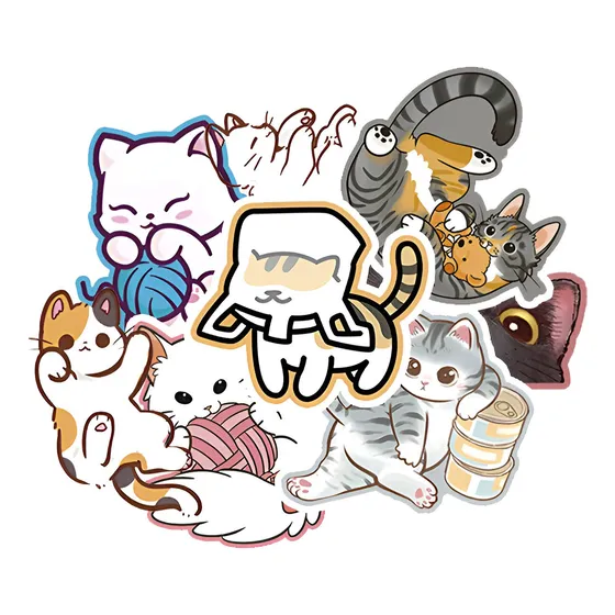 Pack Stickers Troquelados Apum Vinilo Para Termos Celulares
