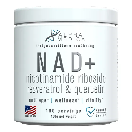 Nad+ Boost Antienvejecimiento Con Trans-resveratrol 1000mg Sin Sabor - Alpha Medica