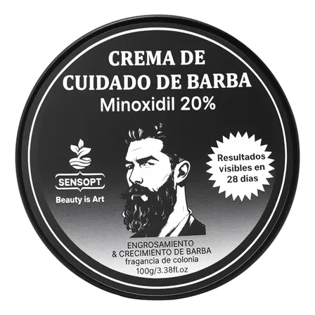 Bálsamo Ultra Potente Para Crecimiento De Barba Fina Sensopt Minoxidil 20% Biotina Vegano 150g Incienso Dragón Antiguo Lavanda