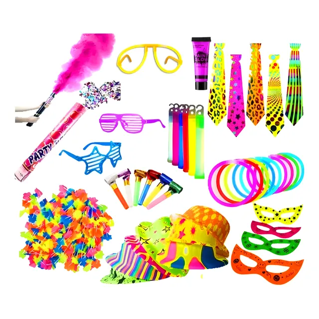 Kit Hora Loca Led Neon Glow 15 Años Bodas Eventos Cumpleaños