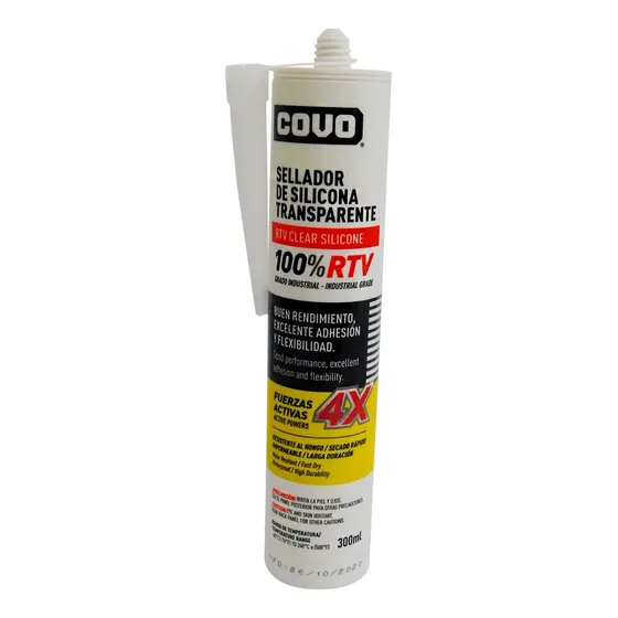 Silicon Transparente Rtv 300g Marca Covo