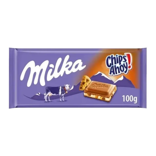 Chocolate Milka Chips Ahoy 2 Barras De 100 Gramos Cada Una