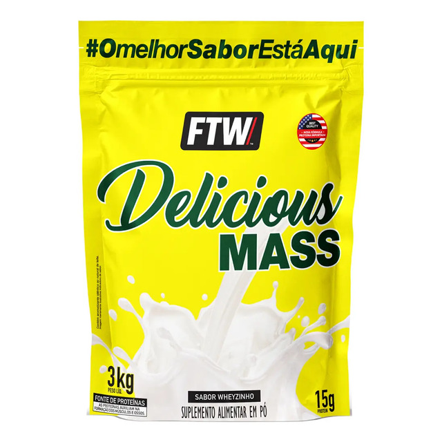 Delicious Mass Hipercalórico Refil 3kg Sabor Wheyzinho - Ftw