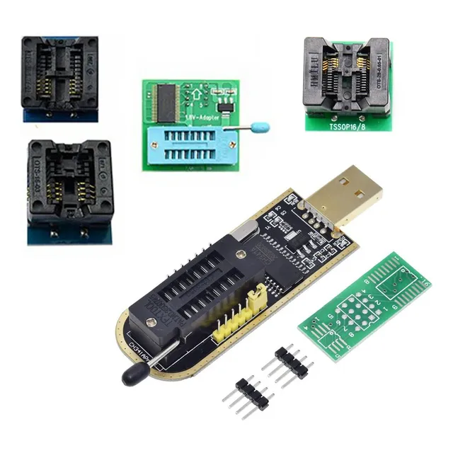 Programador De Eeprom Bios Ch341a + 5 Adaptadores