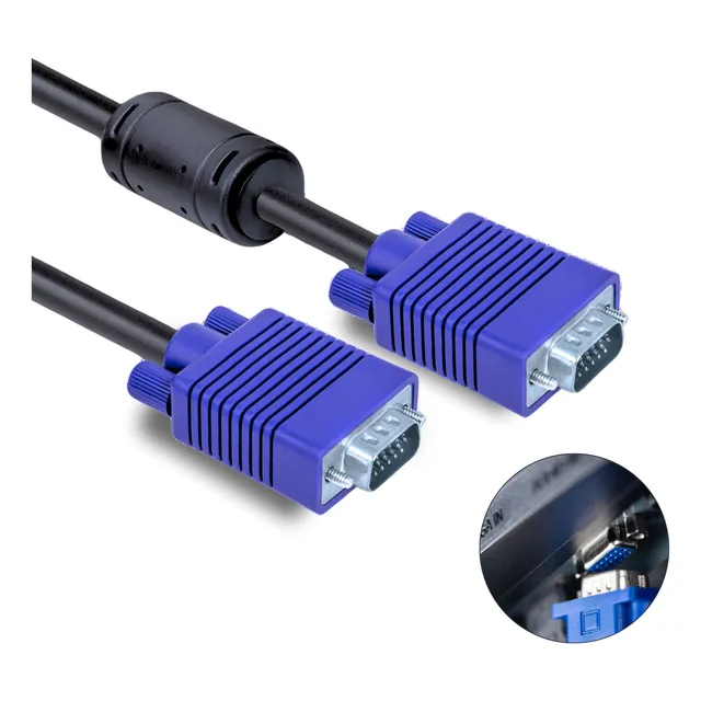 Cabo Vga Com Filtro Pc Notebook Monitor Alta Resolução 15m