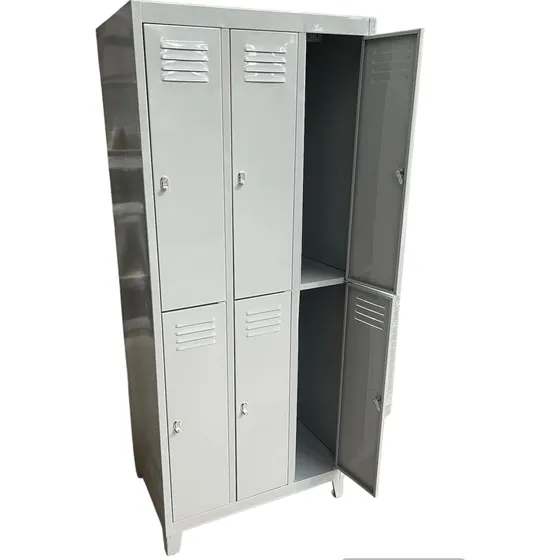 Guardarropa 6 Puertas Cortas Metalico Cerradura Para Candado