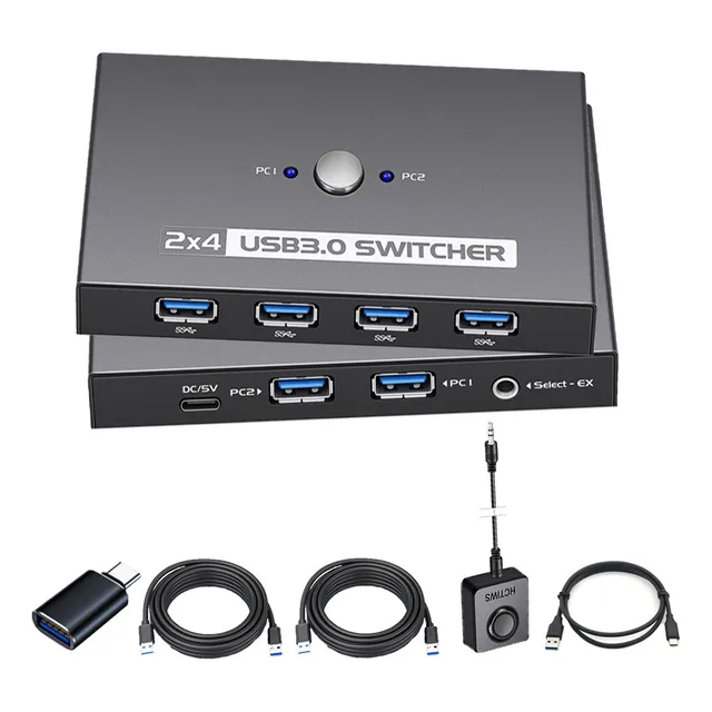 Switch Conmutador Usb Kvm Impresora Hub Usb A Usb Adaptador