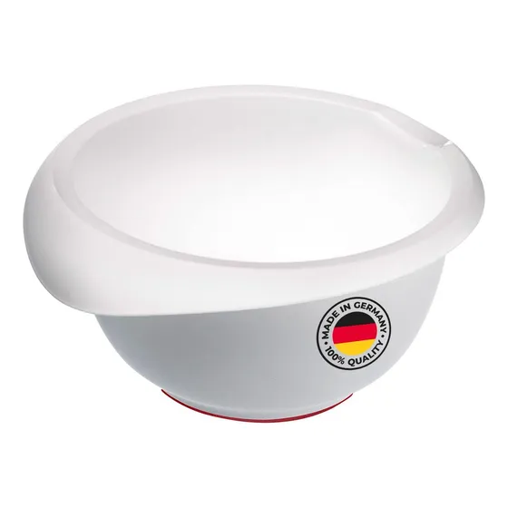 Bol Para Mezclar Tapa Oz Blanco Rojo