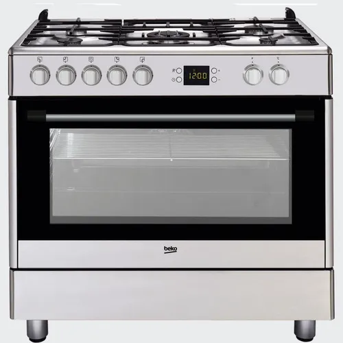 Cocina Beko Gm15321 Combinada 5 Hornallas, Ancho 90c, Acero Color Acero inoxidable Tipo de conexión Multigas