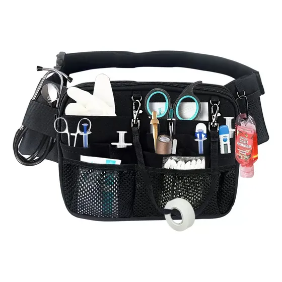 Organizador Bolsillo Enfermería Color Negro Oxford Gadnic Diseño De La Tela Lisa