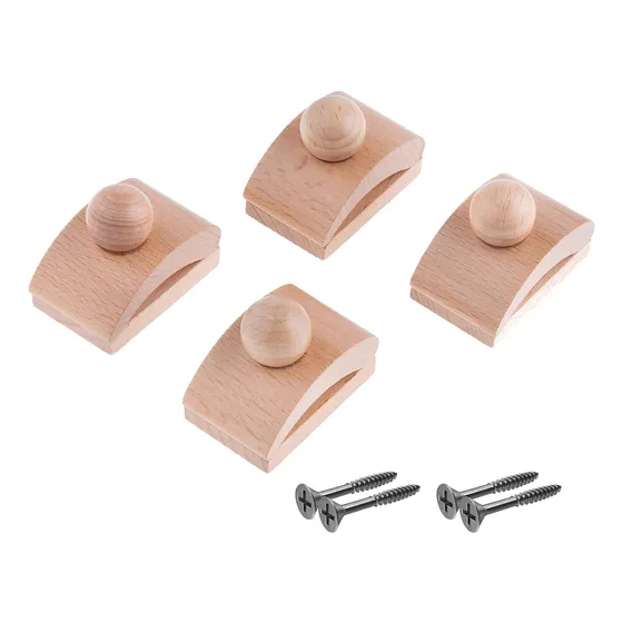 Colgadores De Pared Elegantes Para Colchas De Madera Con 4 C