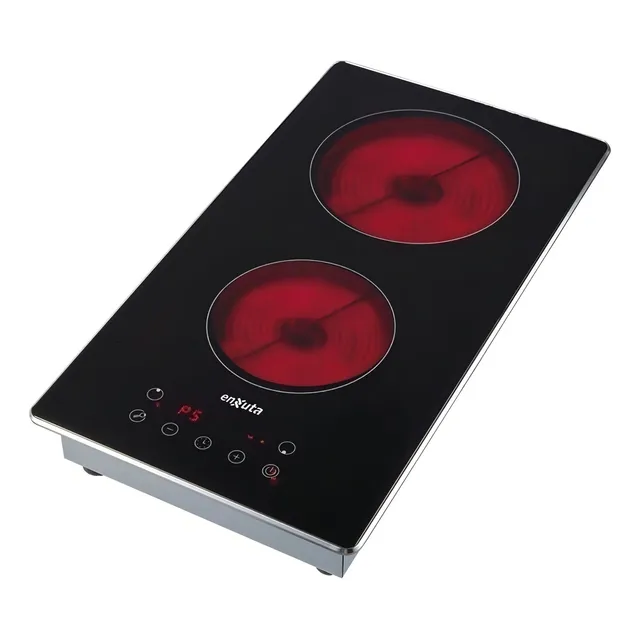 Anafe Vitroceramica Enxuta 2 Hornallas Touch Control Js Ltda Color Negro