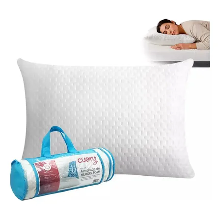 Almohada Memory Foam Estándar Gel Ajustable Suave Blanco