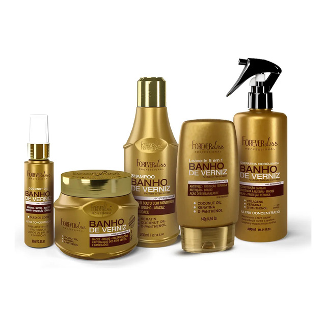 Kit Banho De Verniz Completo Brilho Extremo Forever Liss
