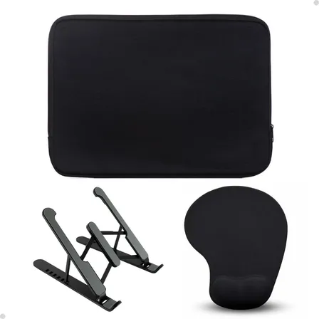 Bolsa Notebook + Suporte Mesa Home Office + Mousepad Barato