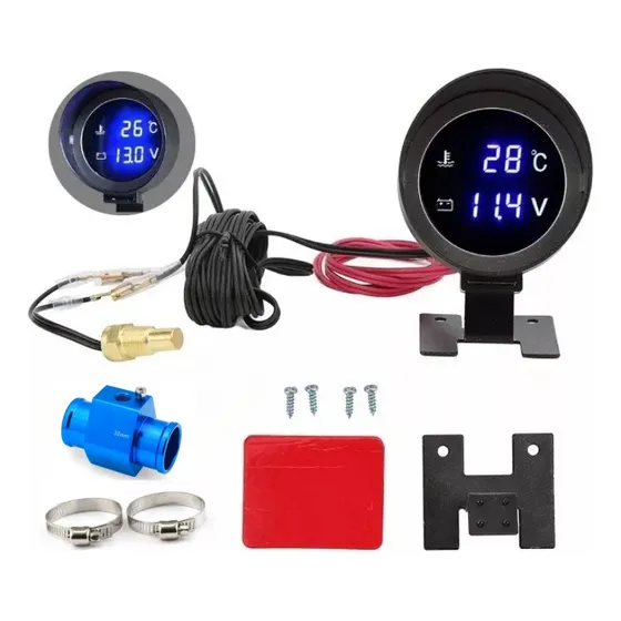 Voltímetro Medidor De Temperatura De Agua De Auto Con Sensor
