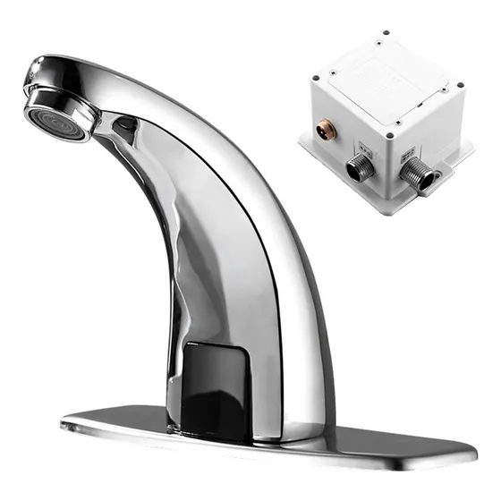 Llave Agua Grifo Inducción Automática Monomando Lavabo Baño