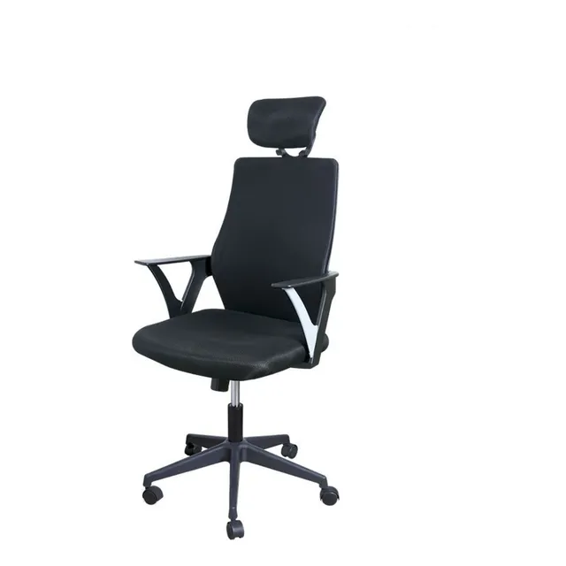 Silla Ejecutiva Negra C/ Apoya Cabeza 200kg P/ Oficina Casa