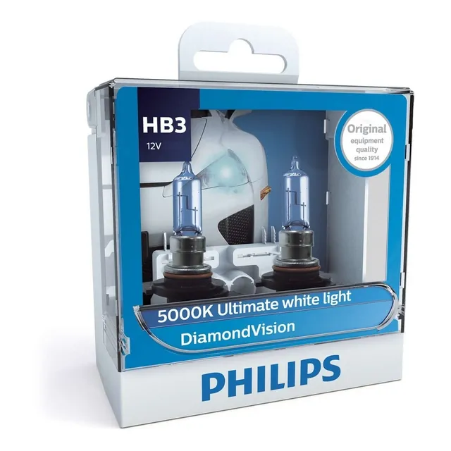 ( Original 100% ) Philips Diamond Vision 5000k Hb3 / 9005