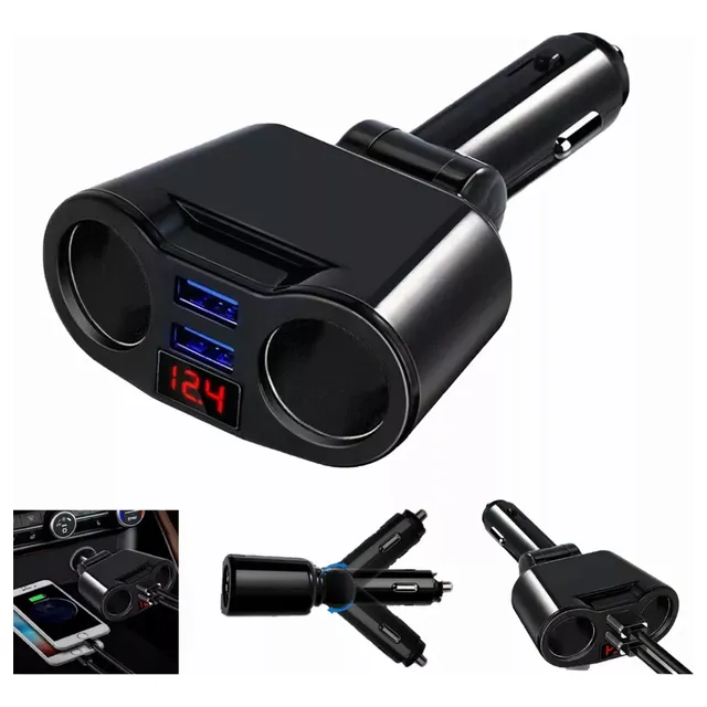 Cargador Doble Usb De 2 Vías Para Encendedor De Coche