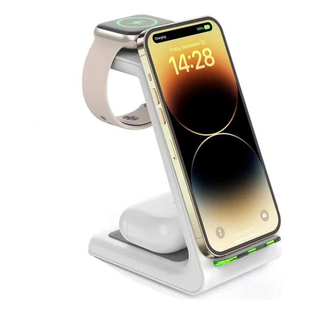Estación Carga Inalámbrica Para iPhone AirPods Apple Watch