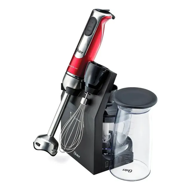Stick Mixer Oster 800w C/accs Batidora De Inmersion Picadora Color Rojo