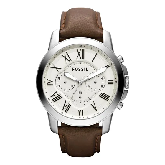 Reloj Fossil Grant Para Hombre Con Cronógrafo Malla Cuero