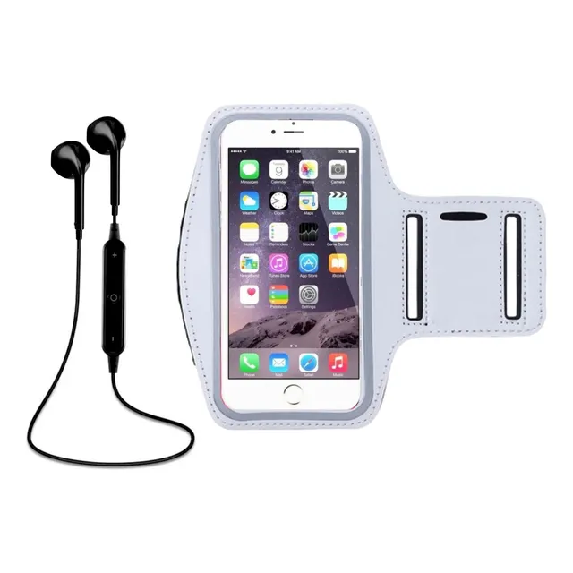 Combo Auriculares Inalámbricos Y Brazalete Porta Celular 